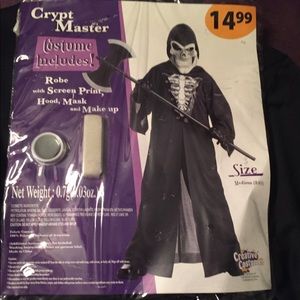 Kids Grim Reeper Halloween Costume NEW WITH TAGS